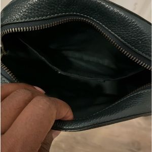 Teal Coach crossbody purse